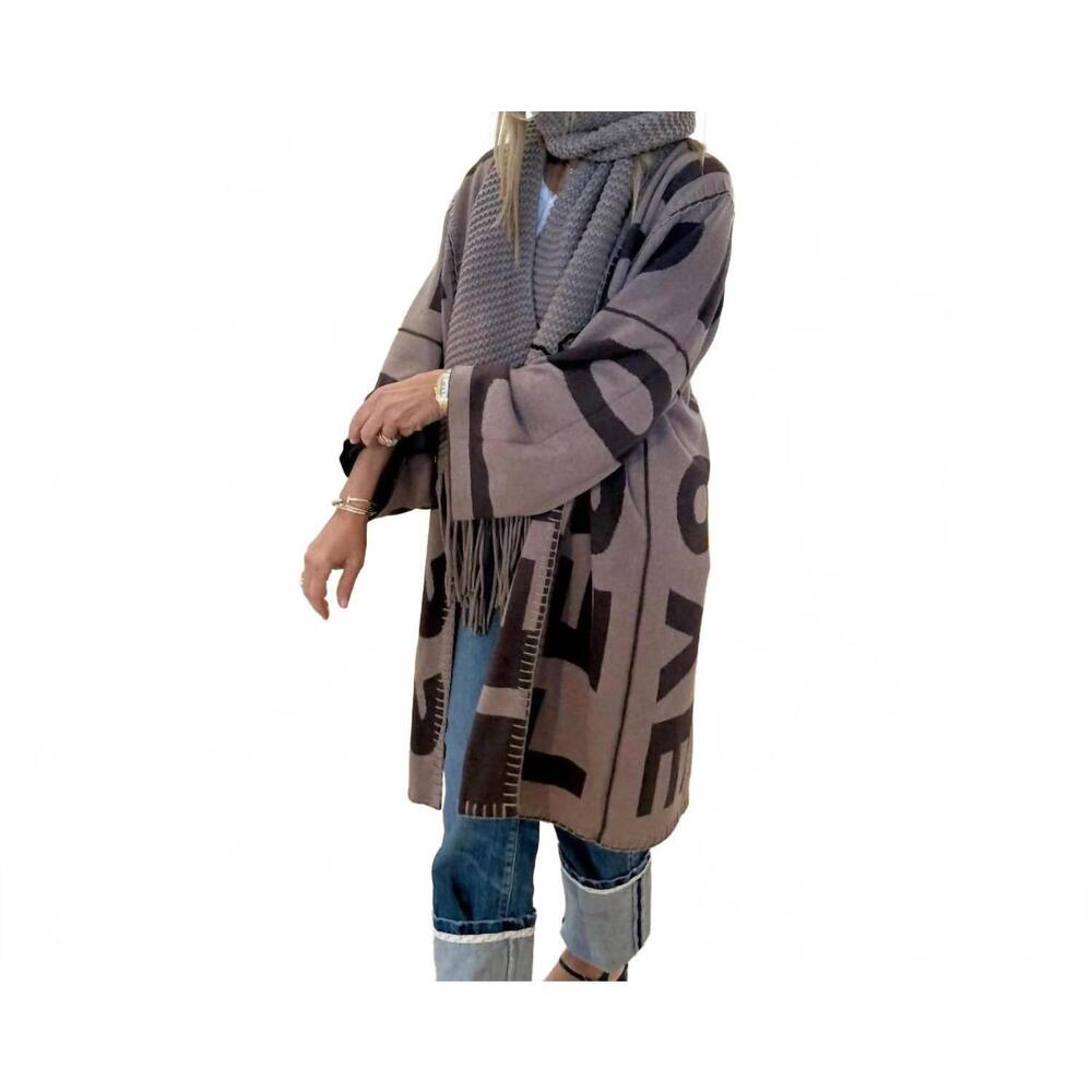 NEW KERRI ROSENTHAL blankie love lesson cardigan in cocoa - Picture 8 of 10